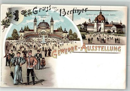 Treptow 1896 Berliner Gewerbe Ausstellung 1896 Ausstellungspalast Pavillon der Stadt Berlin