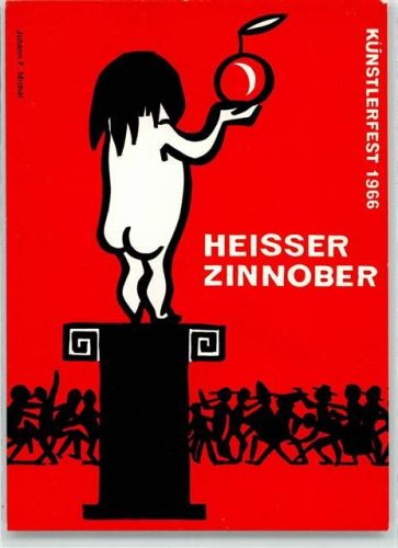 Würzburg Heisser Zinnober 1966 Johann F. Michel Ort handschriftlich