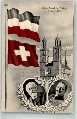 Zürich 1912 Kaiser Wilhelm II Staatsbesuch Politik Verlag Guggenheim Nr. 11218