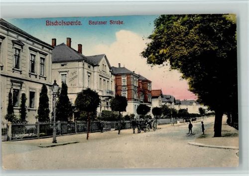 Bischofswerda 1909 Bautzner Strasse, Gasthaus Park Schänke AK