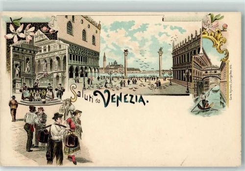 Venezia Gondel Markusplatz Trachten