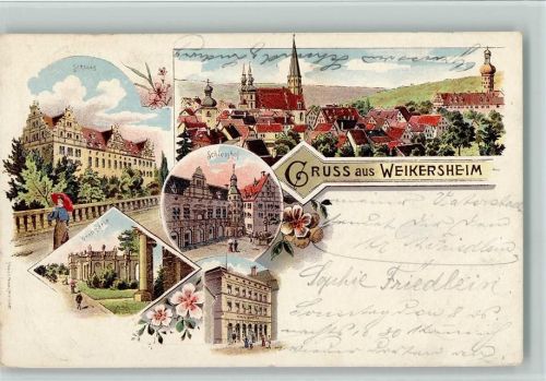 Weikersheim Gruss aus - Schloss AK
