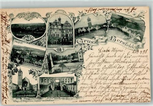 Bad Hersfeld 1898 Rathaus Marktplatz Stiftsruine Das Stift Gymnasium