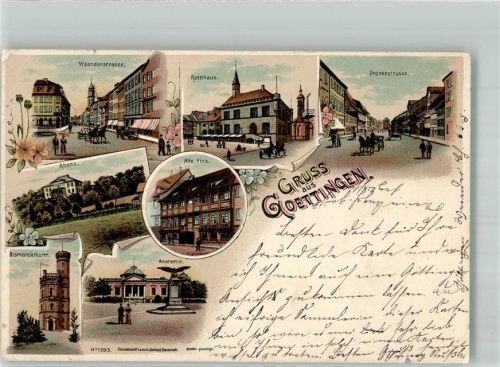 Göttingen 1898 Weenderstraße Rathaus Gronerstraße Alte Fink Einriss