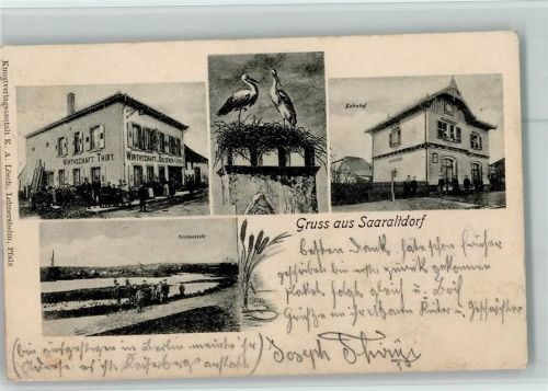 Sarraltroff Gasthaus Wirtschaft zum Goldenen Löwen Thiry Storch Bahnhof
