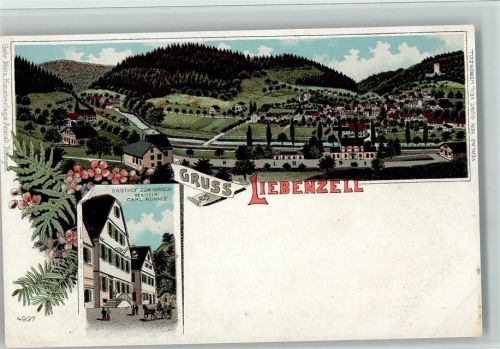 Bad Liebenzell 1899 Gruss aus - Gasthof zum Hirsch, Gebr. Metz 4997 AK