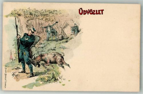 1899 Üdvözlet Ziegenbock greift Ungarischen Soldaten an