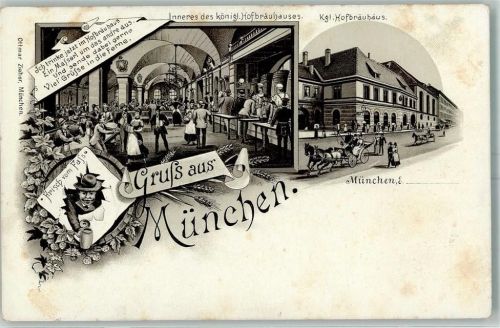 München Druck 1890 - 1895 Gruss aus Lithographie, Ottmar Zieher AK