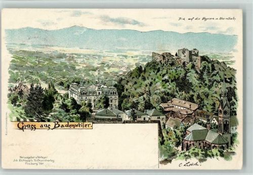 Badenweiler 1898 Gruss aus - Verlag Elchlepp -