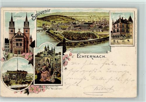 Echternach Gruss aus - kl. Eckknick AK