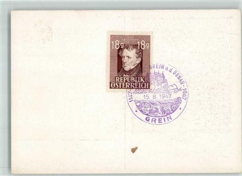 Bitterfeld Briefmarke Franz Grillpanzer Stempel Österreich Fabrike