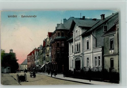 Weiden 1919 Bahnhofstr. AK