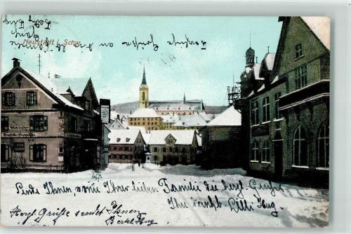 Neustadt 1909 Neustädter Konsumhaus St. Jakobus-Münster Winter