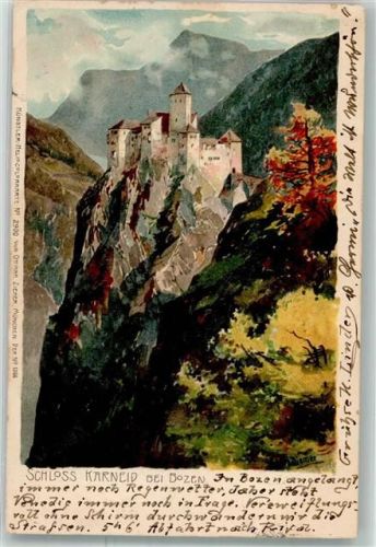 Bozen 1910 Schloß Karneid Zieher, Ottmar Nr. 2900 kl. Stauchung