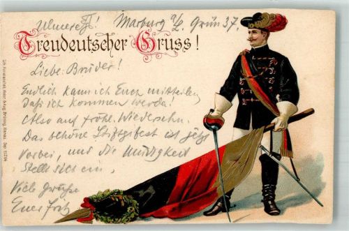 1903 Treudeutscher Gruß Fahnenträger
