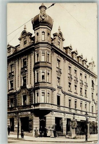 Augsburg 1905 Wohn- und Geschäftshaus in Augsburg jetzt Stadtsparkasse Foto AK Ort lt. Stempel 2 x grosse Büge