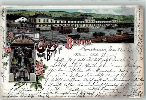 Bebra 1898 Bahnhof Wartesaal