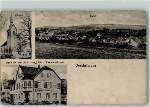 Öschelbronn 1919 Gasthaus tzm Adler AK