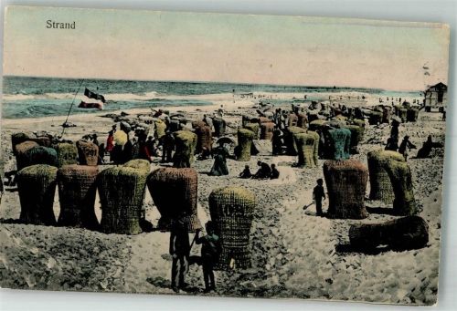 Swinemünde 1914 Schwimmbad Strand Strandkörbe