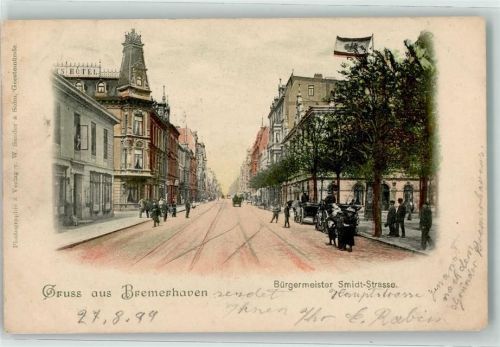 Bremerhaven 1899 Bürgermeister Smidt-Straße Hotel Kutschen