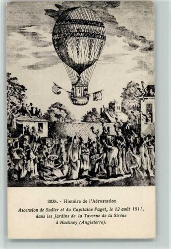 Historie de Aerostation anno 1811 Kapitän Paget AK