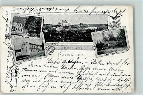 Dobrá Voda u Pacova Gutwasser 1916 - Veranda Hotel Emaus Böhm. Schweiz