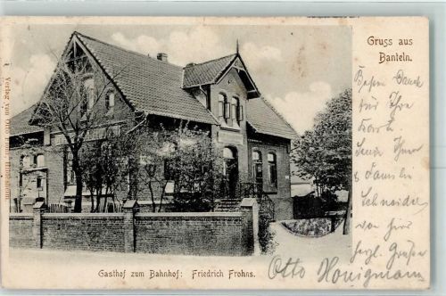Banteln 1902 Gasthof Zum Bahnhof