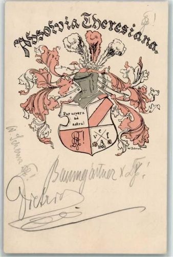 München 1906 Absolvia Theresiana sign. W. Schenk AK