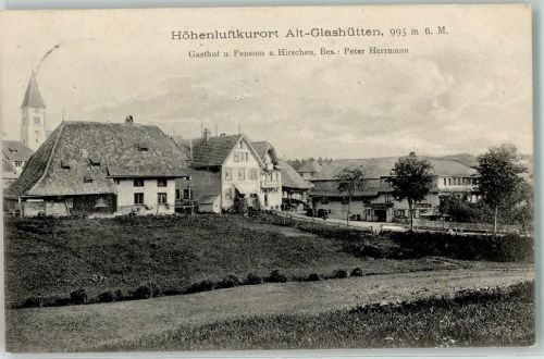 Altglashütte 1909 Gasthof u.Pension z. Hirschen