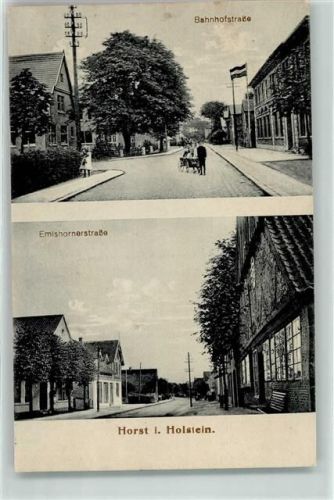 25358 W2203 Horst Holstein 1918 - Elmshornerstraße Bahnhofstraße Kinder Bollerwagen