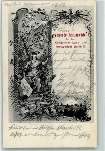 Berlin Mitte 1906 Verein der Justizanwärter Amtsgericht Berlin II AK