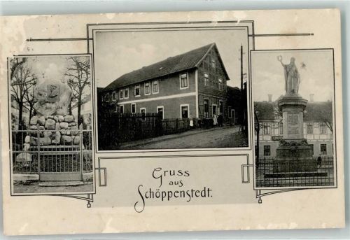 Schöppenstedt 1915 Apotheke Ehrenmal für die Gefallenen des Krieges Denkmal Friedrich Wilhelm Herzog