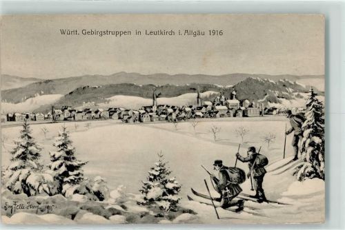 Leutkirch Württ. Gebirgstruppen Skier Marschgepäck Winter Eugen Felle-Isny
