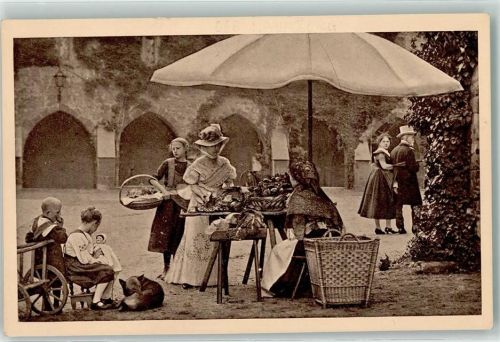 Naumburg 1916 Naumburger Liebesgabentag 1916 Marktszene am Dom Hund