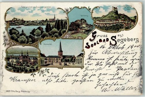 Bad Segeberg 1900 Kalkberg Segeberg im Jahre 1580 Marktplatz Kurhotel