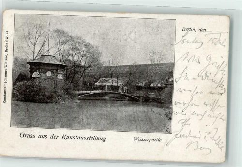 W1000 Berlin, unsortiert Kunstausstellung Wasserpartie Kunstgeschichte Berlin 1900 Gebrauchsspuren