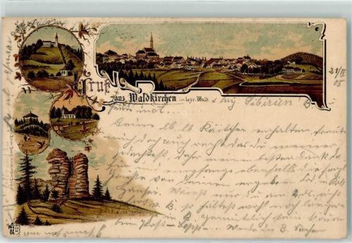 Waldkirchen 1905 Kirche Aussicht Kapelle Dreisessel Fels