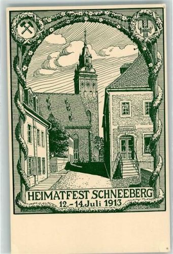 Schneeberg Heimatfest Schneeberg 1913 sign. A. Major