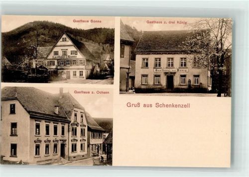 Schenkenzell Gasthaus Sonne Gasthaus z. drei König Gasthaus zum Ochsen