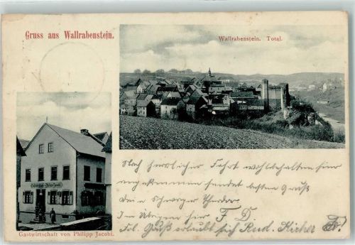 Wallrabenstein 1908 Gasthaus Philipp Jacobi