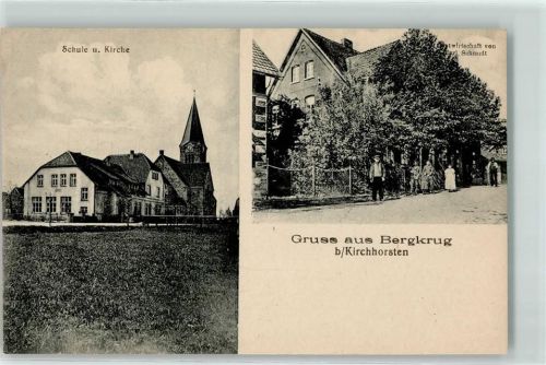 Kirchhorsten Schule Kirche Gasthaus Carl Schmidt