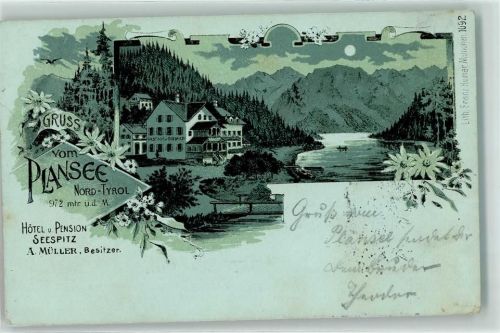 Reutte 1898 Hotel u. Pension Seespitz Plansee