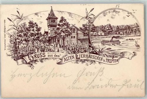 Treptow 1896 Vorläufer Druck 1890 - 1895 Eierhäuschen Forsthaus AK