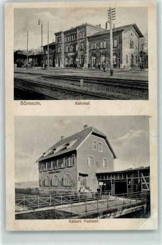 Börßum 1917 Bahnhof Kaiserl. Postamt