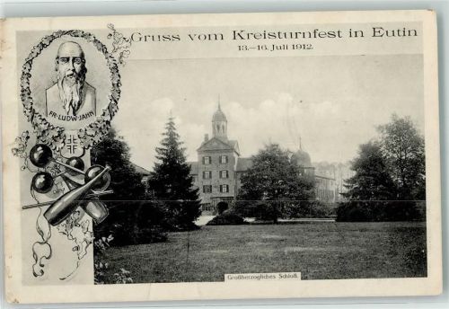 Eutin 1912 Kreisturnfest Fr. Ludw. Jahn Großherzogliches Schloss
