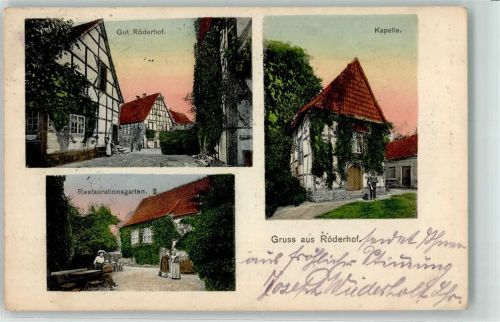 Diekholzen 1911 Gut Röderhof Kapelle Gasthaus Restaurationsgarten
