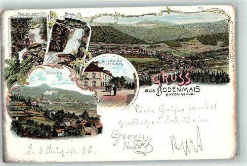 Bodenmais 1898 Rissloch Wasserfall Silberberg Gasthaus Zur Post