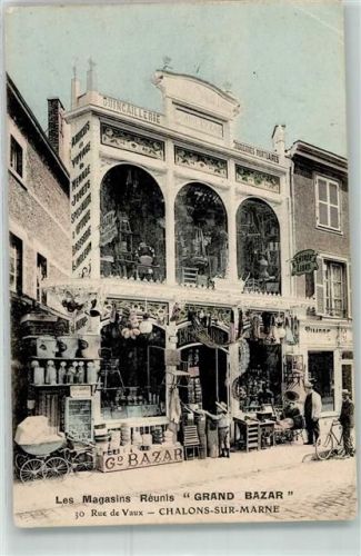 Chalons-en-Champagne 1914 les Magasins Reunis Grand Bazar Rue de Vaux
