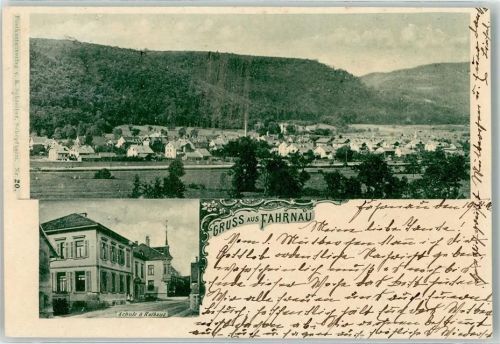 Fahrnau 1900 Schule Rathaus