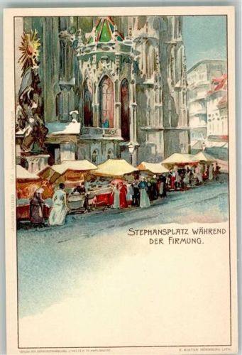 Wien 1899 Nr. Nr. 311 Stephansplatz Marktszene